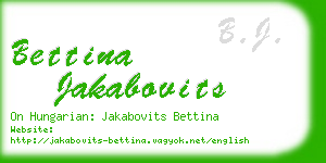 bettina jakabovits business card